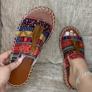 Stylish Boho Slide Sandals